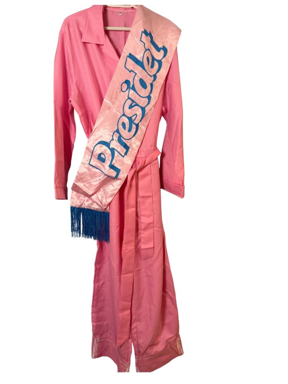 Women's Costume - Barbie Movie - Pink Coveralls with President sash - Size 3xl